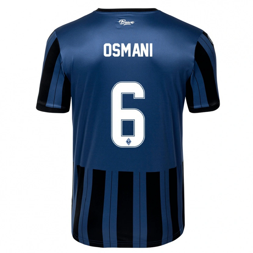 Danxen Mujer Camiseta Samir Osmani #6 Azul Gris Negro 1ª Equipación 2025/26 La Camisa México