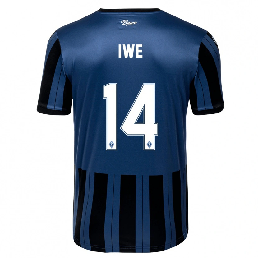 Danxen Mujer Camiseta Emmanuel Iwe #14 Azul Gris Negro 1ª Equipación 2025/26 La Camisa México