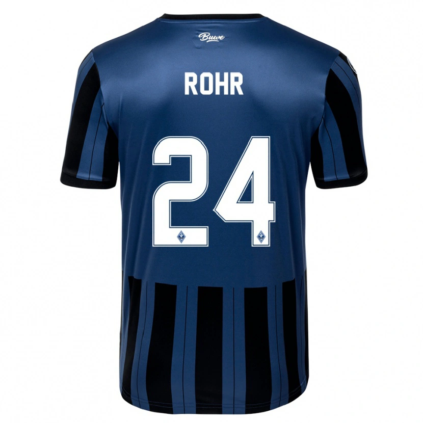 Danxen Mujer Camiseta Elijah Rohr #24 Azul Gris Negro 1ª Equipación 2025/26 La Camisa México
