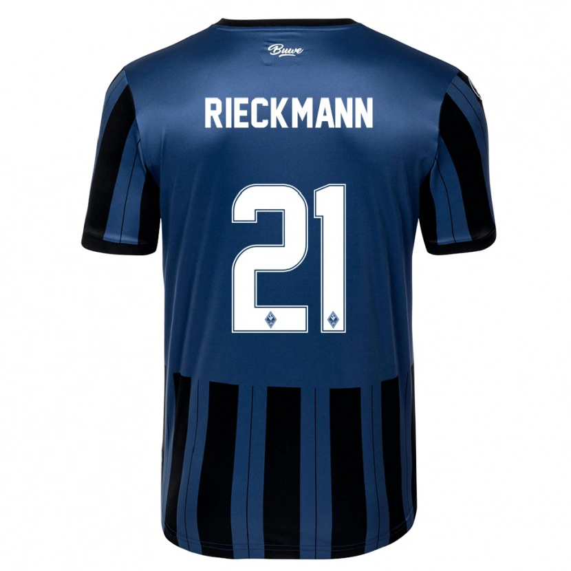 Danxen Mujer Camiseta Julian Rieckmann #21 Azul Gris Negro 1ª Equipación 2025/26 La Camisa México