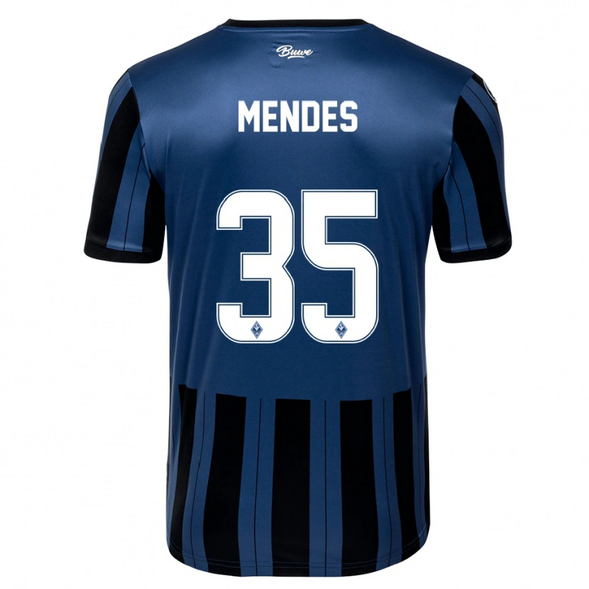 Danxen Mujer Camiseta Djayson Mendes #35 Azul Gris Negro 1ª Equipación 2025/26 La Camisa México