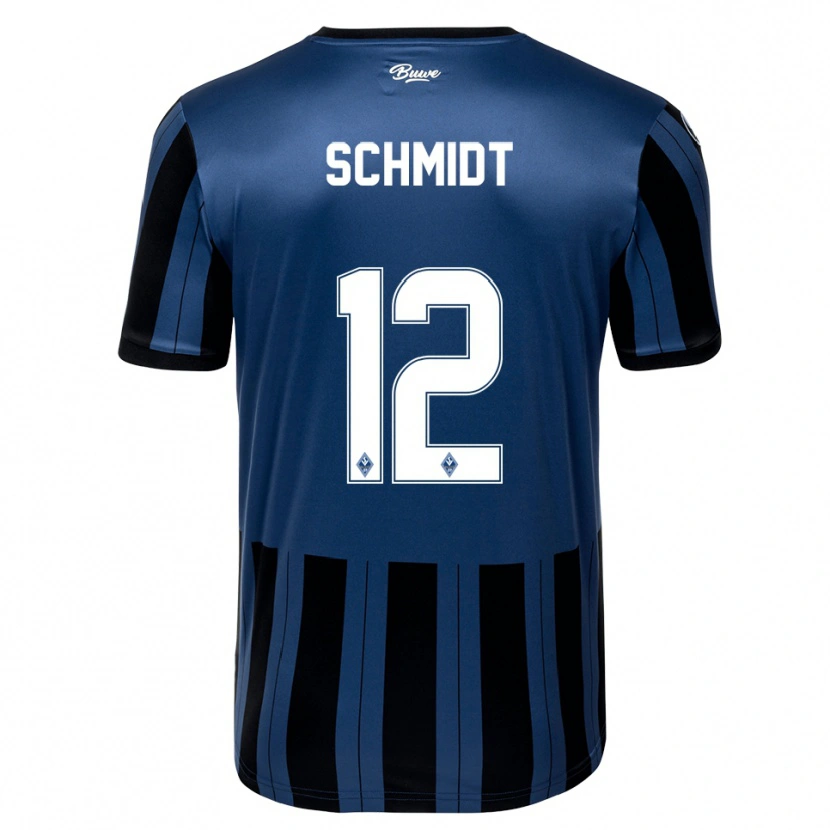 Danxen Mujer Camiseta Niclas Schmidt #12 Azul Gris Negro 1ª Equipación 2025/26 La Camisa México
