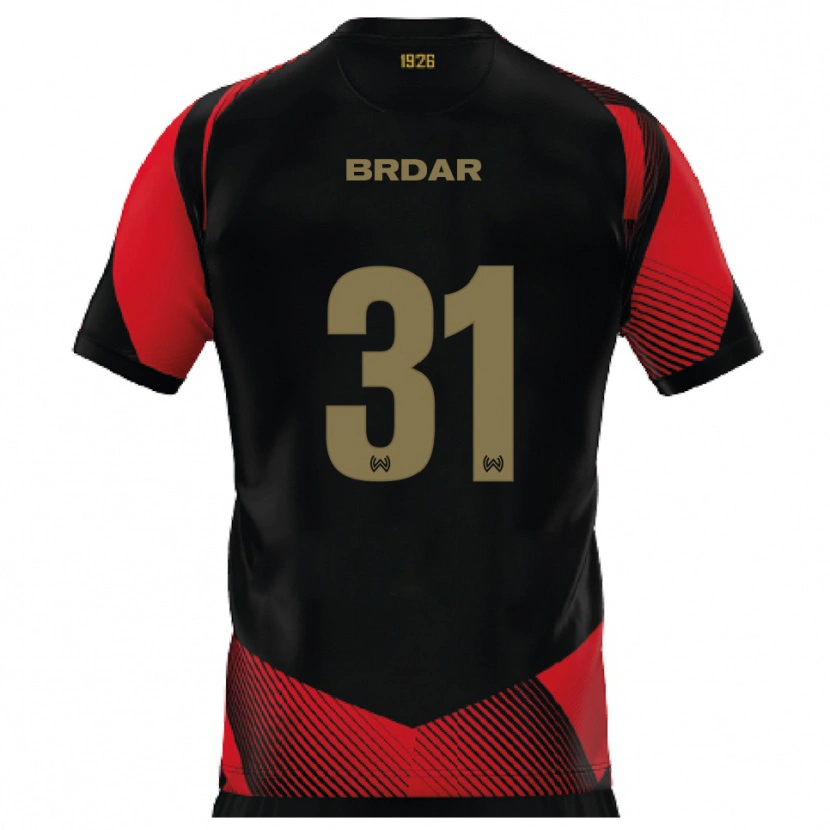 Danxen Mujer Camiseta Noah Brdar #31 Negro Rojo 1ª Equipación 2025/26 La Camisa México