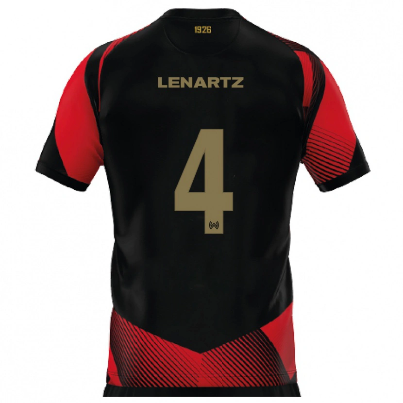 Danxen Mujer Camiseta Oskar Lenartz #4 Negro Rojo 1ª Equipación 2025/26 La Camisa México
