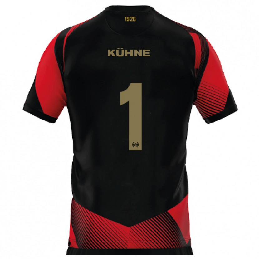 Danxen Mujer Camiseta Lars Kühne #1 Negro Rojo 1ª Equipación 2025/26 La Camisa México