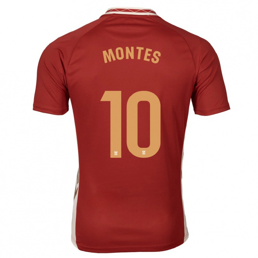 Danxen Mujer Camiseta Cris Montes #10 Borgoña Dorado 2ª Equipación 2025/26 La Camisa México
