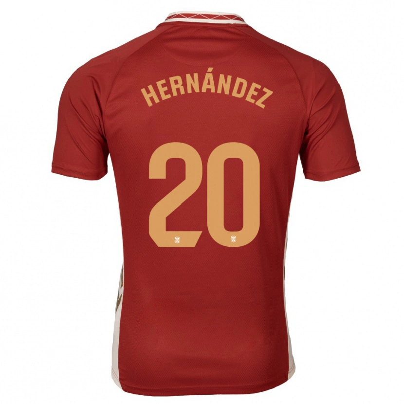 Danxen Mujer Camiseta Jesús Hernández #20 Borgoña Dorado 2ª Equipación 2025/26 La Camisa México