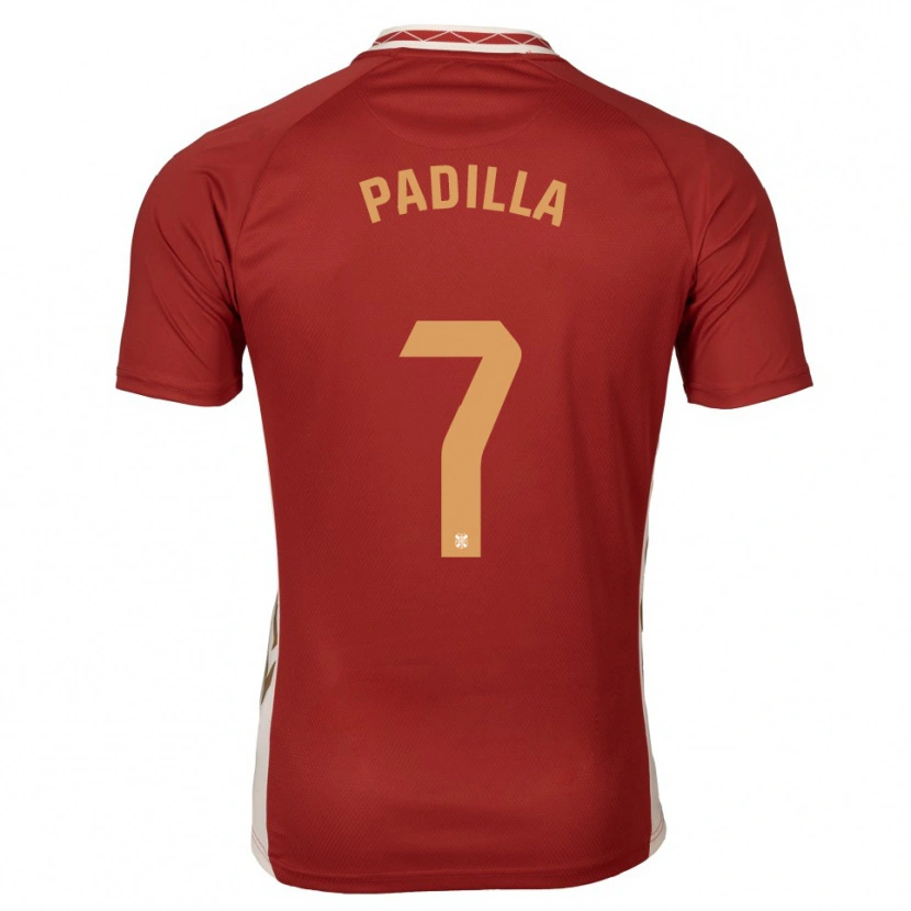 Danxen Mujer Camiseta Jorge Padilla #7 Borgoña Dorado 2ª Equipación 2025/26 La Camisa México