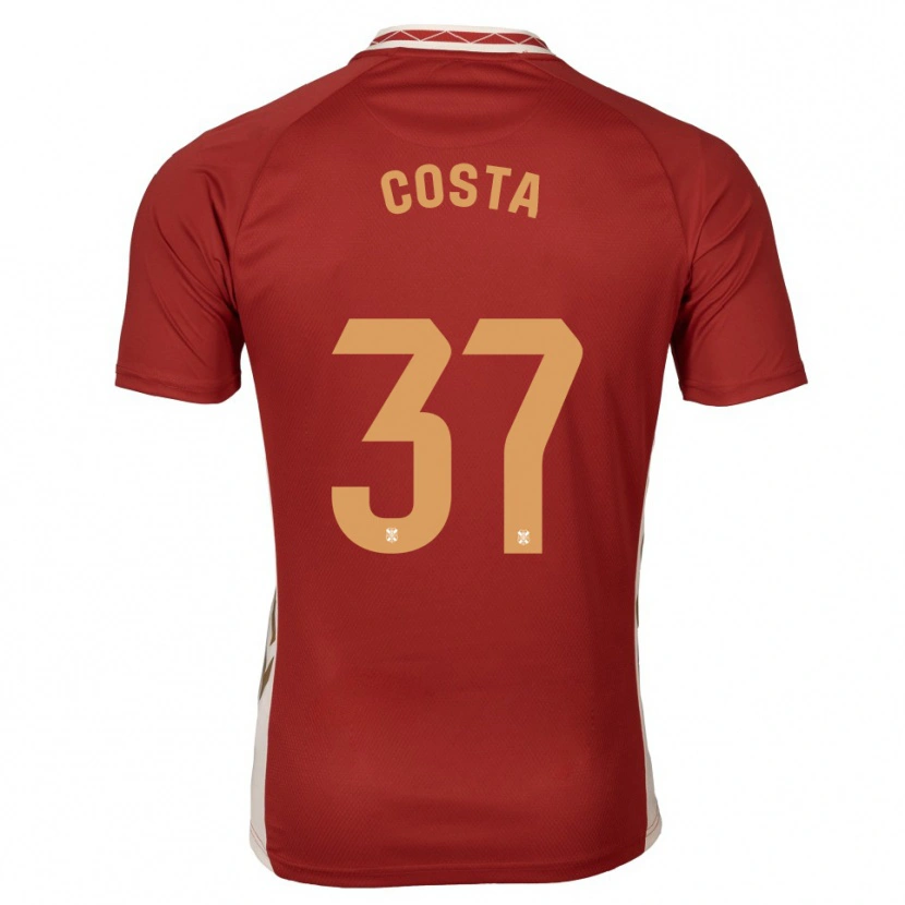 Danxen Mujer Camiseta Mauro Costa #37 Borgoña Dorado 2ª Equipación 2025/26 La Camisa México
