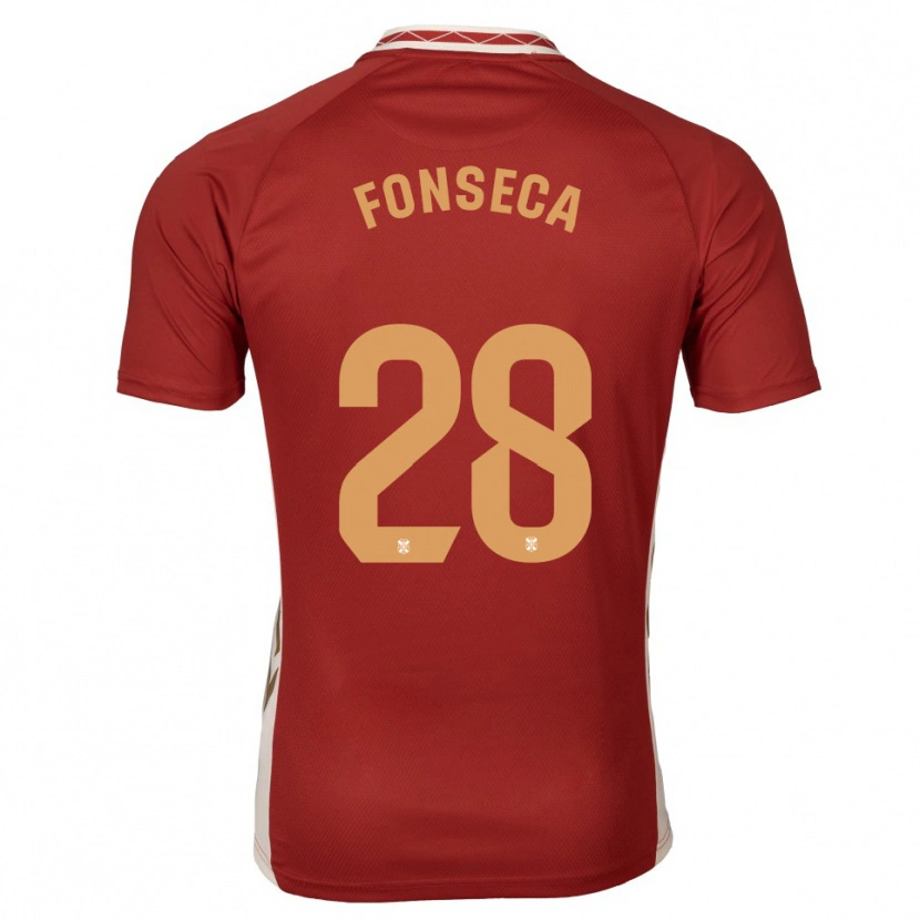 Danxen Mujer Camiseta Josimar Fonseca #28 Borgoña Dorado 2ª Equipación 2025/26 La Camisa México