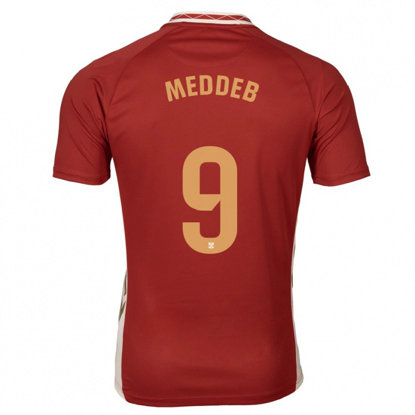 Danxen Mujer Camiseta Walid Meddeb #9 Borgoña Dorado 2ª Equipación 2025/26 La Camisa México
