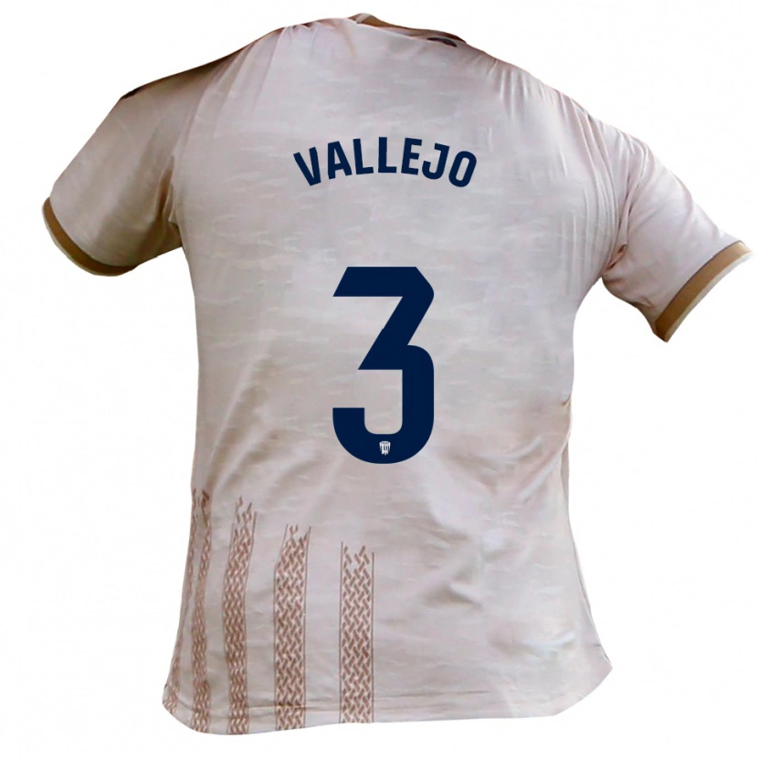 Danxen Mujer Camiseta Jaime Vallejo #3 Blanquecino Marrón 2ª Equipación 2025/26 La Camisa México