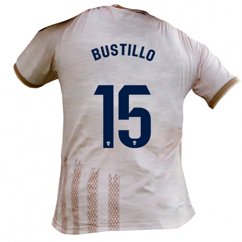 Danxen Mujer Camiseta Marcos Bustillo #15 Blanquecino Marrón 2ª Equipación 2025/26 La Camisa México