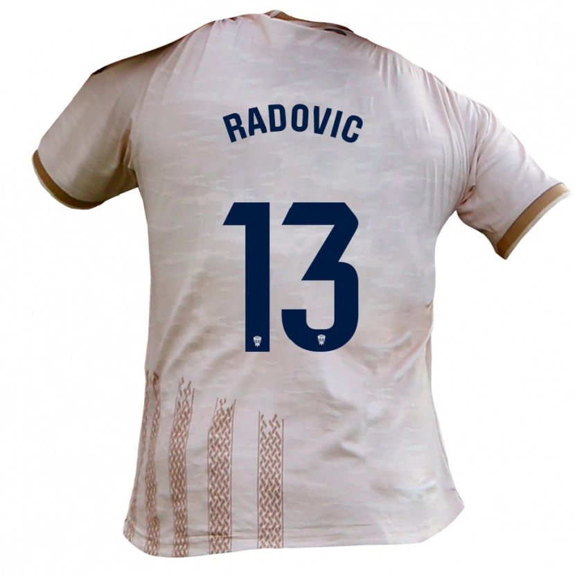 Danxen Mujer Camiseta Danilo Radovic #13 Blanquecino Marrón 2ª Equipación 2025/26 La Camisa México