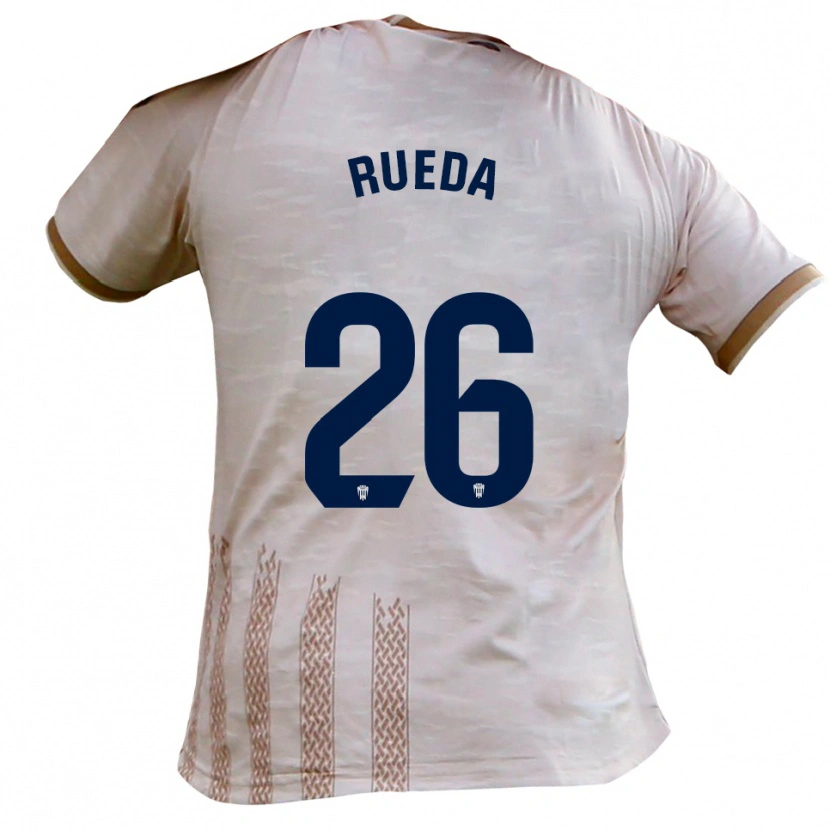 Danxen Mujer Camiseta Carlos Rueda #26 Blanquecino Marrón 2ª Equipación 2025/26 La Camisa México