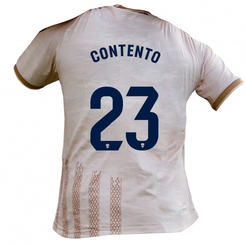 Danxen Mujer Camiseta Mateo Contento #23 Blanquecino Marrón 2ª Equipación 2025/26 La Camisa México