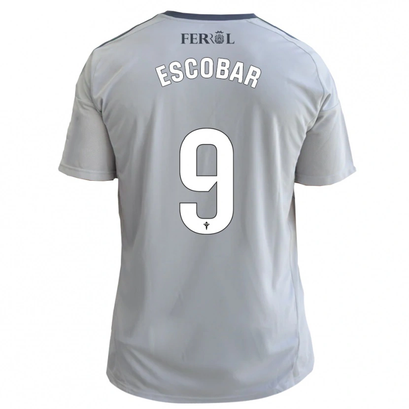 Danxen Mujer Camiseta Antón Escobar #9 Gris Plata 2ª Equipación 2025/26 La Camisa México