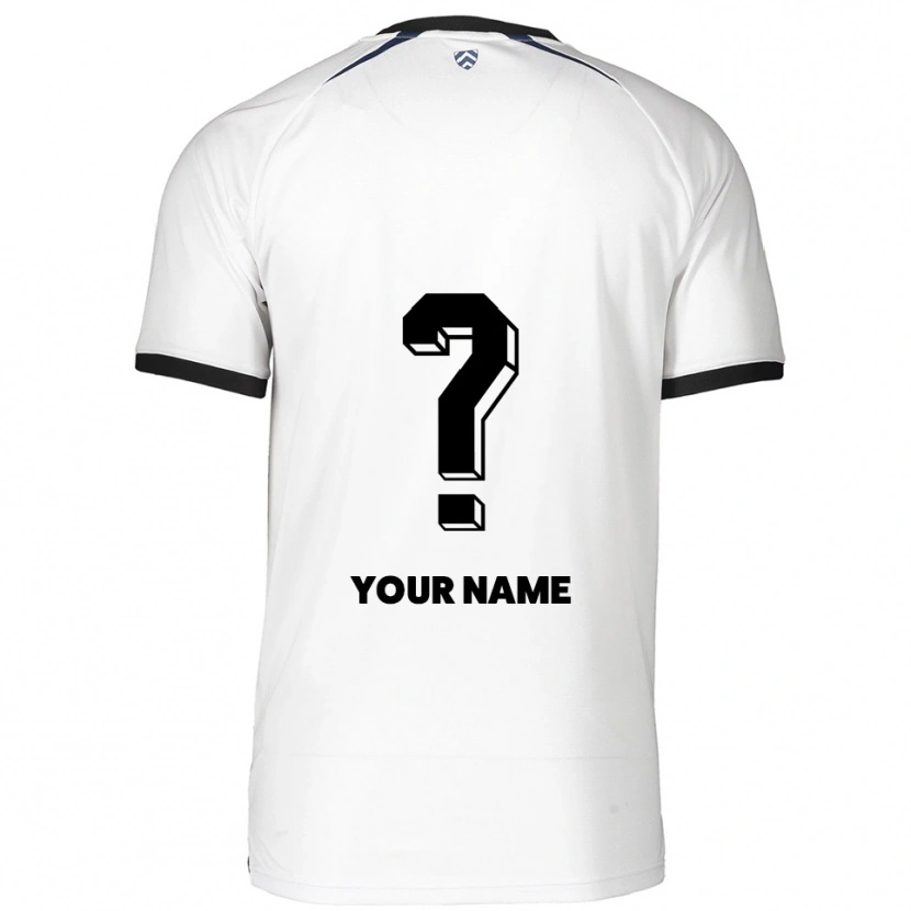 Danxen Mujer Camiseta Su Nombre #0 Blanco Negro 2ª Equipación 2025/26 La Camisa México