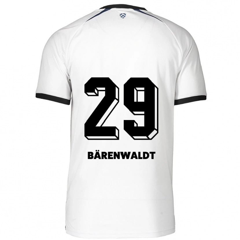 Danxen Mujer Camiseta Marie Bärenwaldt #29 Blanco Negro 2ª Equipación 2025/26 La Camisa México