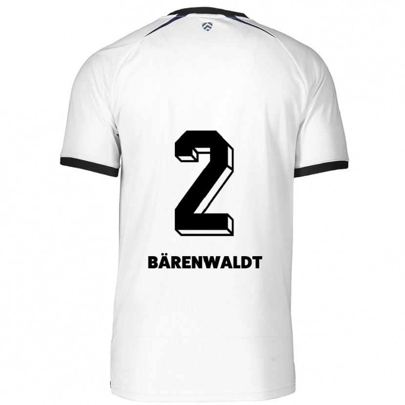 Danxen Mujer Camiseta Tim Bärenwaldt #2 Blanco Negro 2ª Equipación 2025/26 La Camisa México
