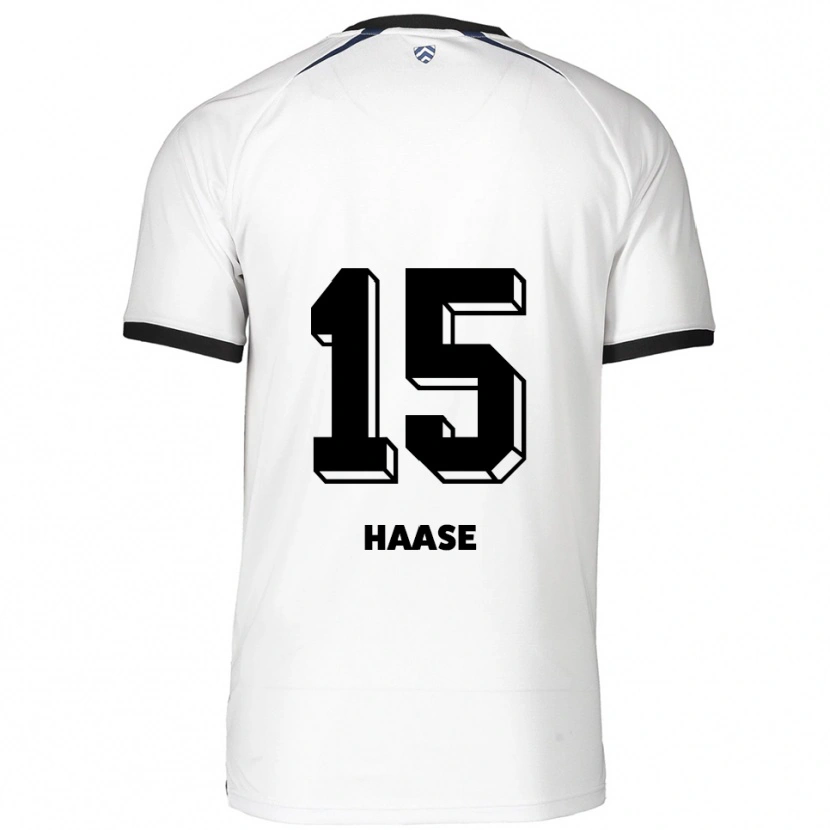 Danxen Mujer Camiseta Leo Haase #15 Blanco Negro 2ª Equipación 2025/26 La Camisa México