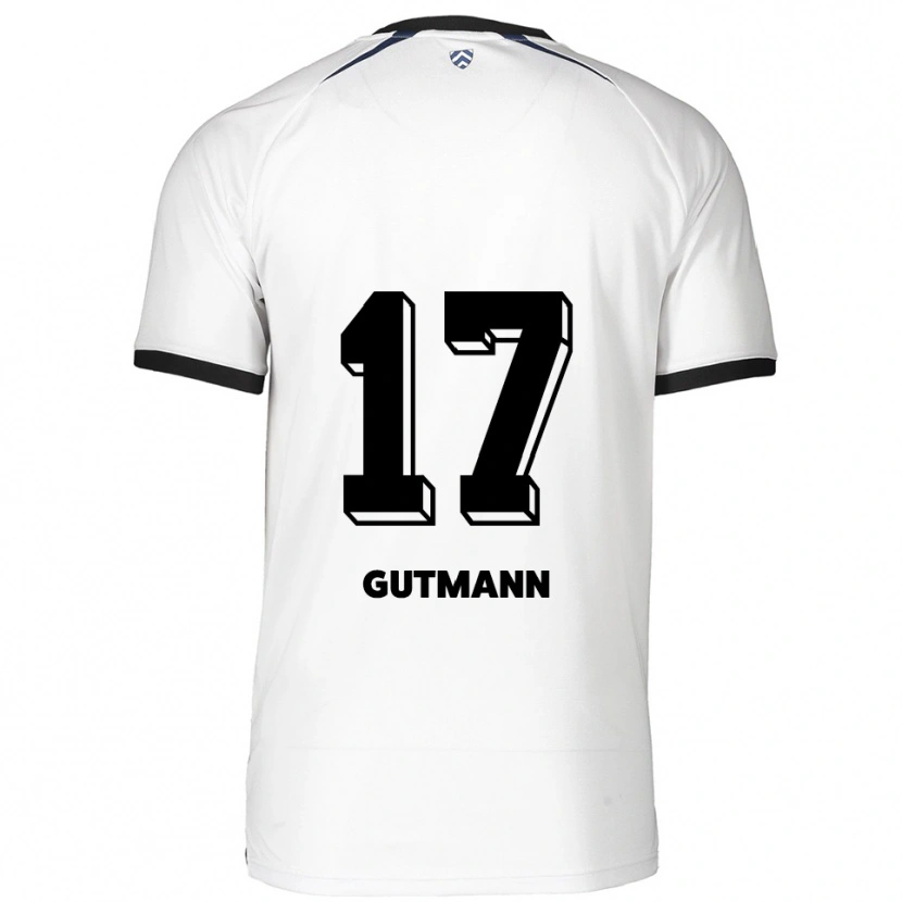 Danxen Mujer Camiseta Glenn Gutmann #17 Blanco Negro 2ª Equipación 2025/26 La Camisa México