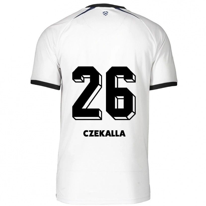 Danxen Mujer Camiseta Anna Czekalla #26 Blanco Negro 2ª Equipación 2025/26 La Camisa México