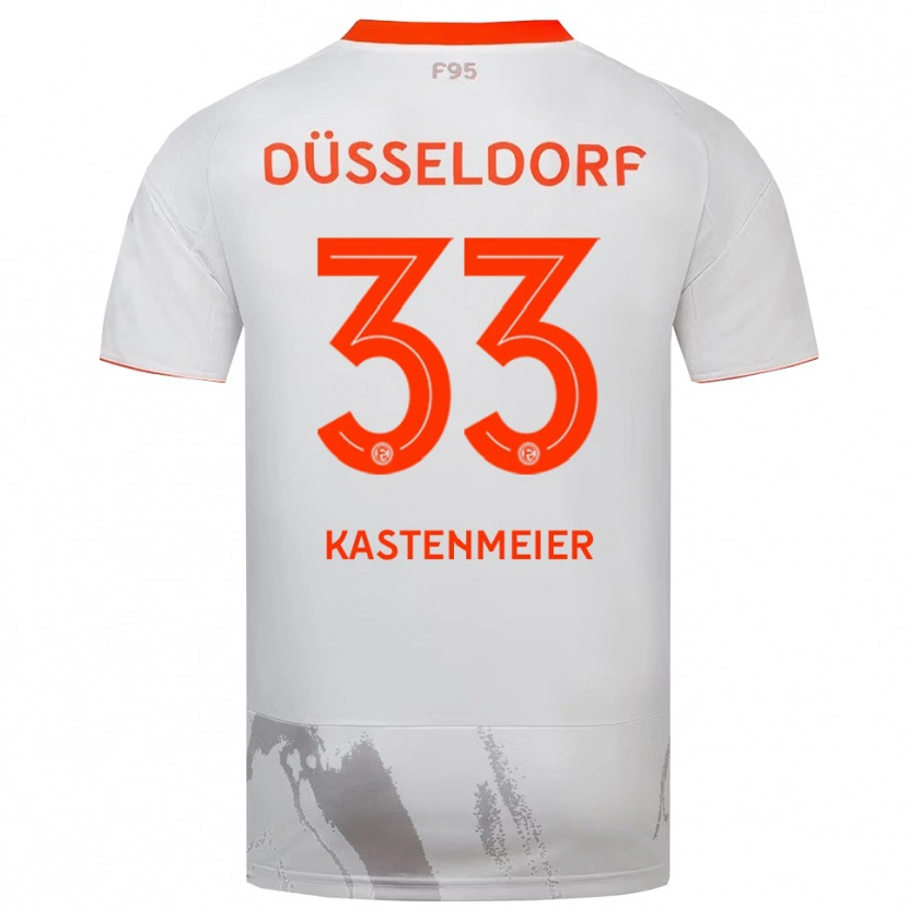 Danxen Mujer Camiseta Florian Kastenmeier #33 Blanco Naranja 2ª Equipación 2025/26 La Camisa México