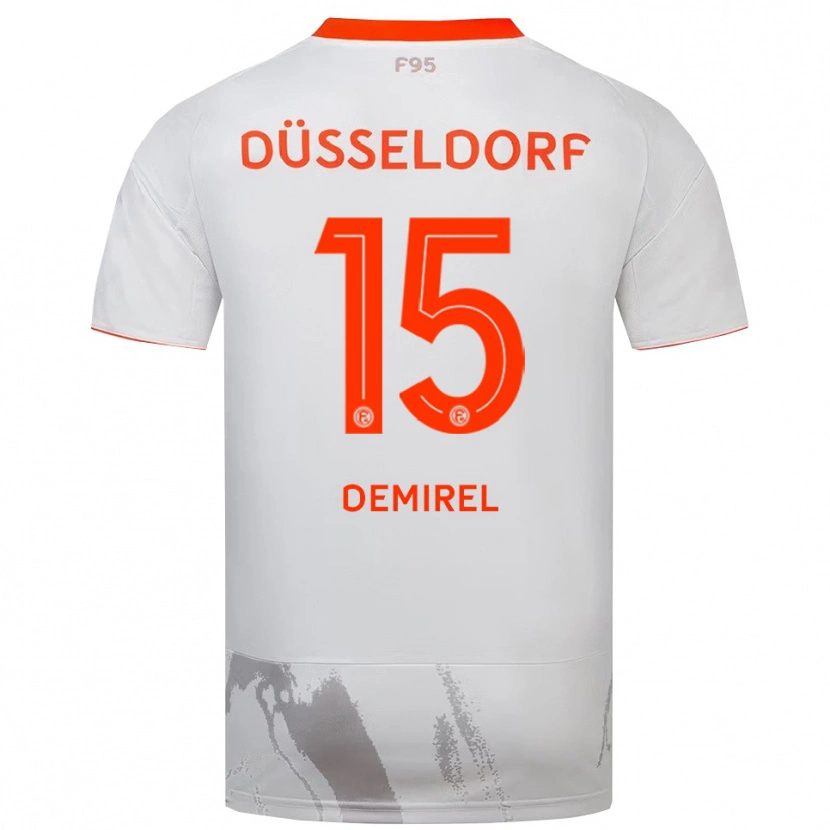 Danxen Mujer Camiseta Yalcin Demirel #15 Blanco Naranja 2ª Equipación 2025/26 La Camisa México
