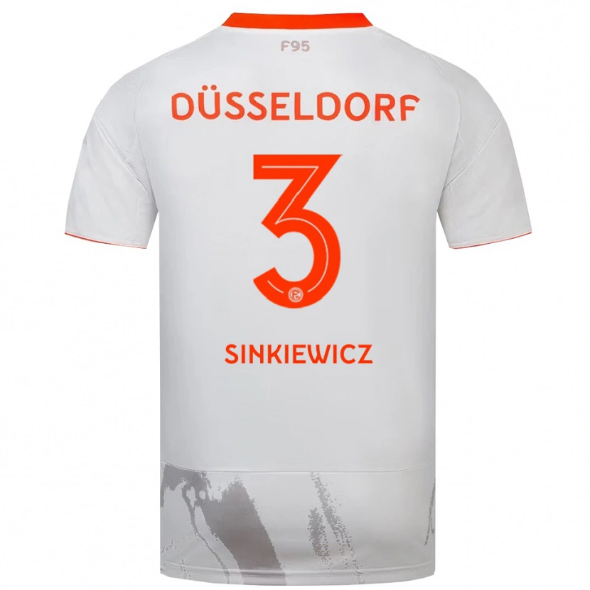 Danxen Mujer Camiseta Luis Sinkiewicz #3 Blanco Naranja 2ª Equipación 2025/26 La Camisa México