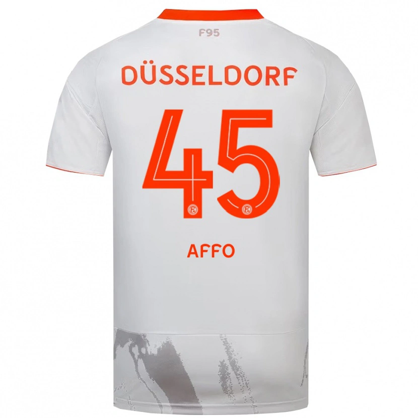 Danxen Mujer Camiseta Karim Affo #45 Blanco Naranja 2ª Equipación 2025/26 La Camisa México