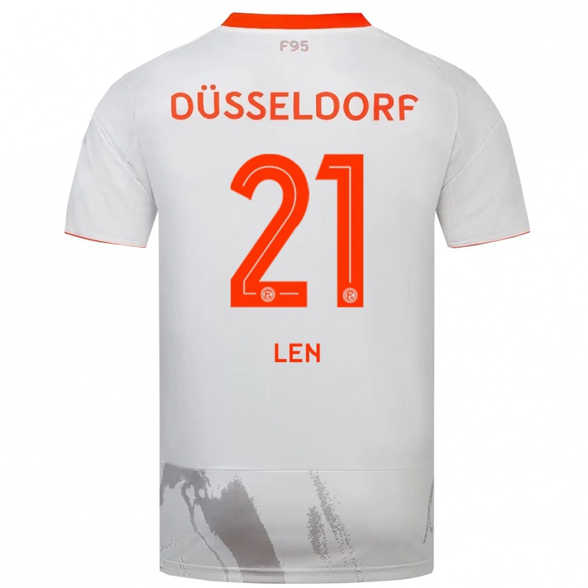 Danxen Mujer Camiseta Maksym Len #21 Blanco Naranja 2ª Equipación 2025/26 La Camisa México