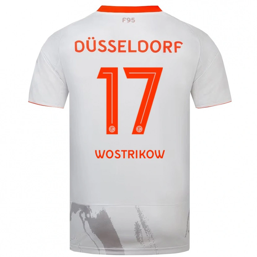 Danxen Mujer Camiseta Danil Wostrikow #17 Blanco Naranja 2ª Equipación 2025/26 La Camisa México