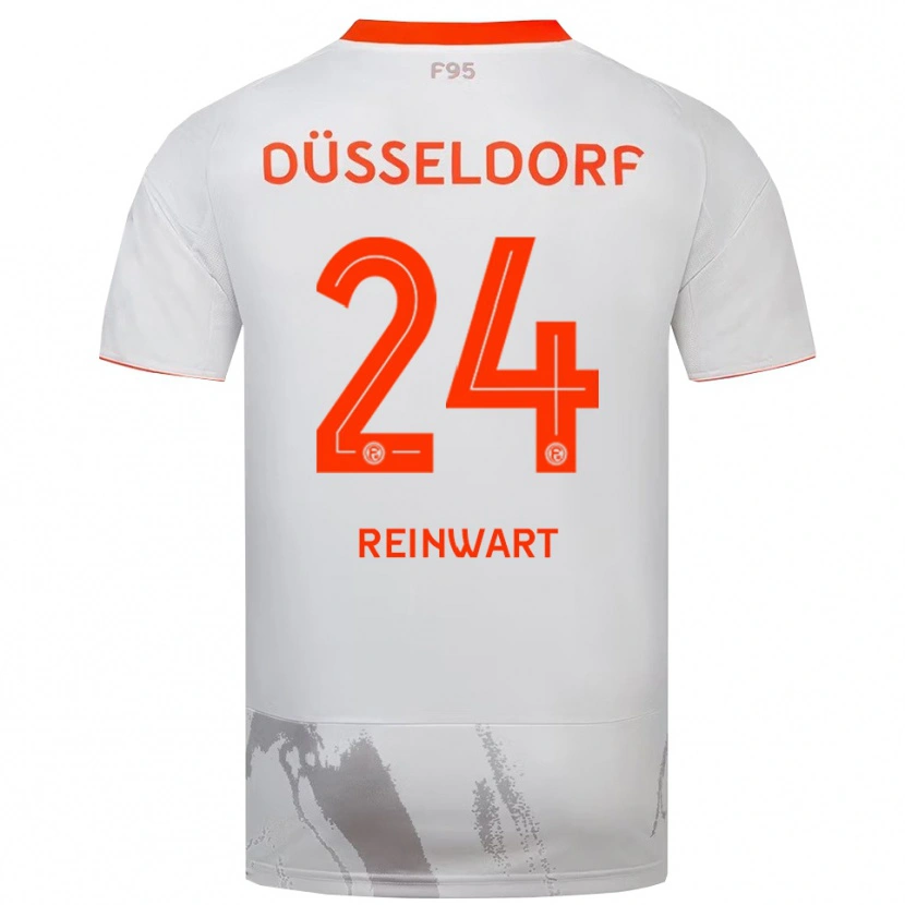 Danxen Mujer Camiseta Finn Reinwart #24 Blanco Naranja 2ª Equipación 2025/26 La Camisa México