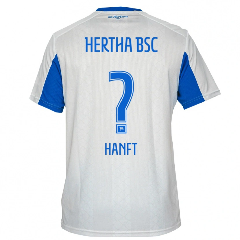 Danxen Mujer Camiseta David Hanft #0 Blanco Azul 2ª Equipación 2025/26 La Camisa México