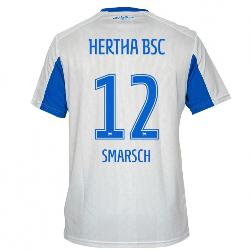 Danxen Mujer Camiseta Dennis Smarsch #12 Blanco Azul 2ª Equipación 2025/26 La Camisa México