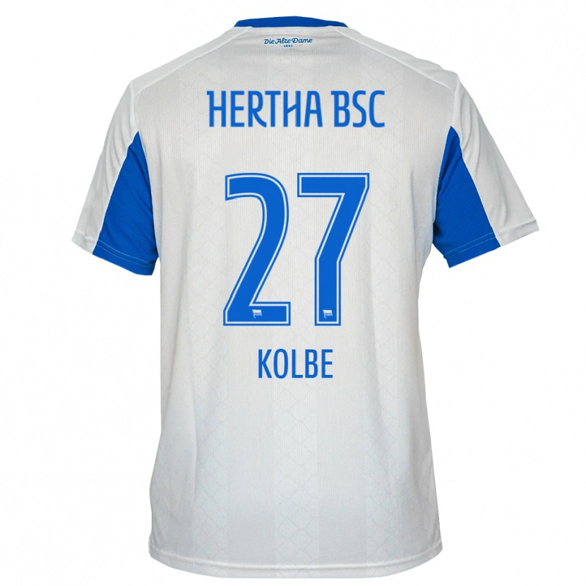 Danxen Mujer Camiseta Niklas Kolbe #27 Blanco Azul 2ª Equipación 2025/26 La Camisa México