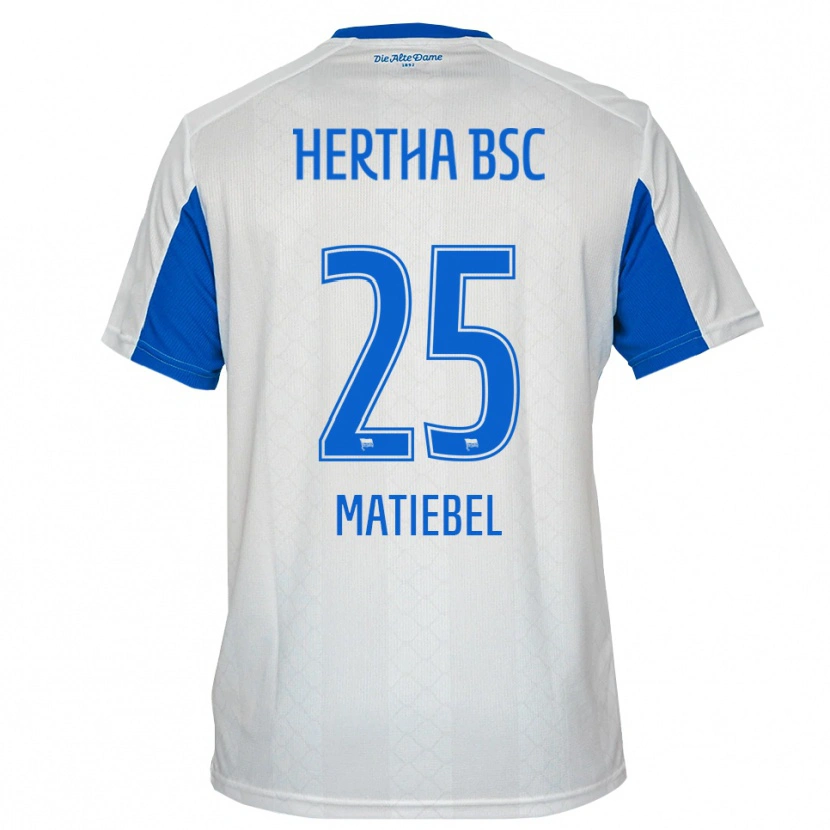 Danxen Mujer Camiseta Peter Matiebel #25 Blanco Azul 2ª Equipación 2025/26 La Camisa México