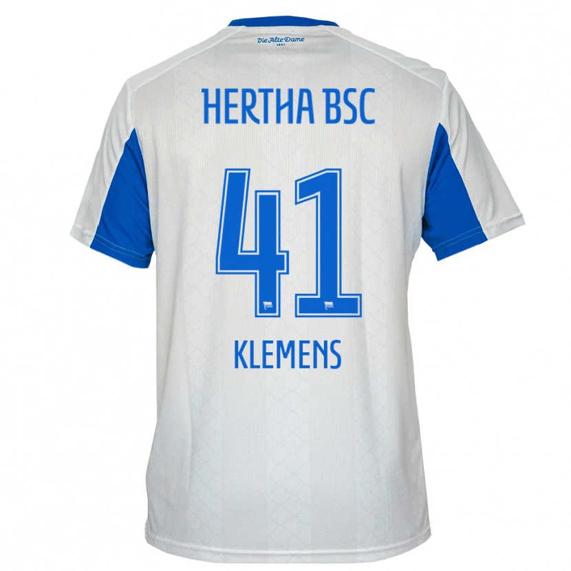 Danxen Mujer Camiseta Pascal Klemens #41 Blanco Azul 2ª Equipación 2025/26 La Camisa México