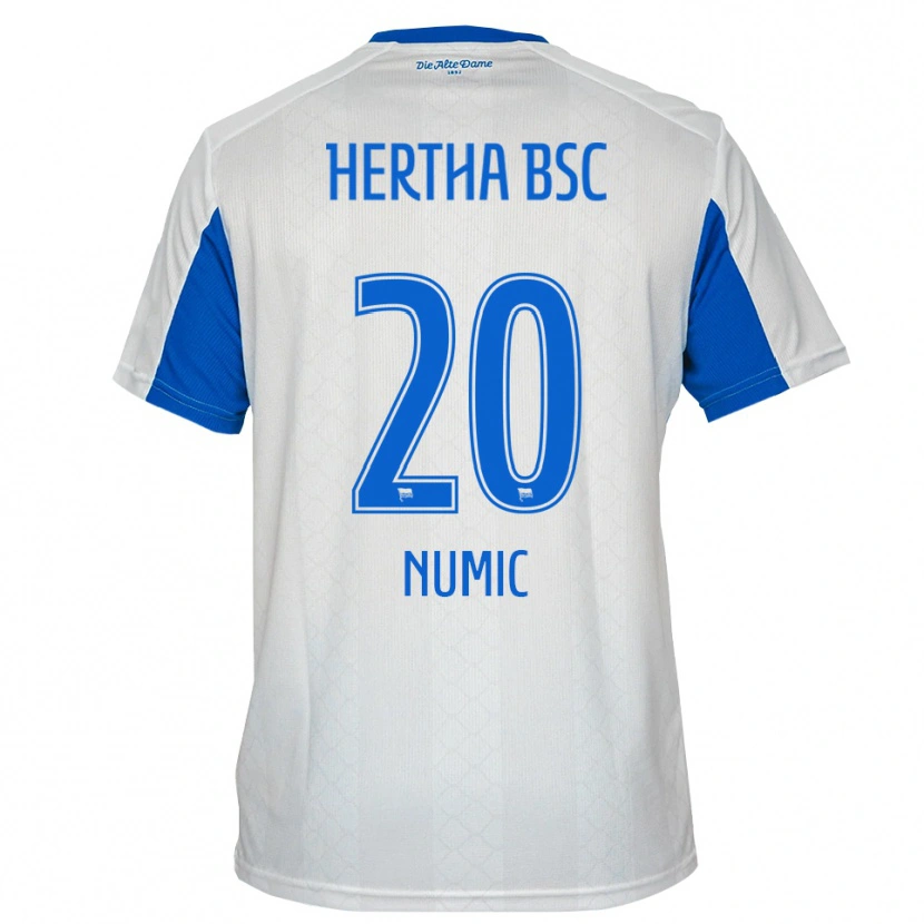 Danxen Mujer Camiseta Amar Numic #20 Blanco Azul 2ª Equipación 2025/26 La Camisa México