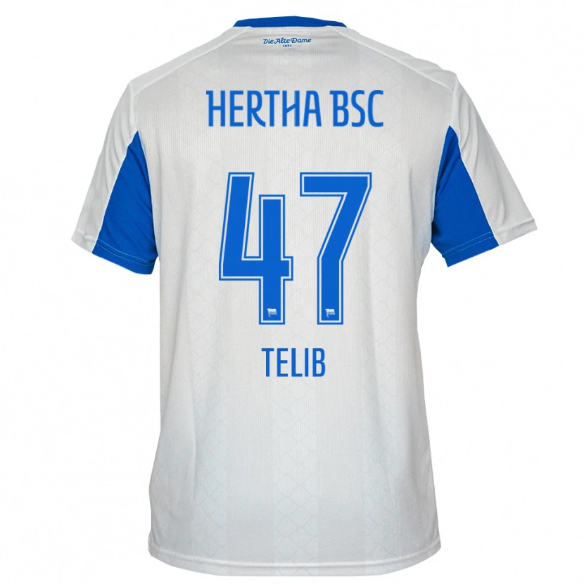 Danxen Mujer Camiseta Selim Telib #47 Blanco Azul 2ª Equipación 2025/26 La Camisa México
