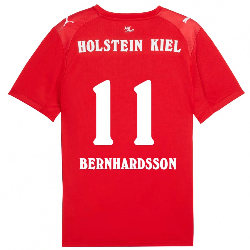 Danxen Mujer Camiseta Alexander Bernhardsson #11 Rojo Azul 2ª Equipación 2025/26 La Camisa México