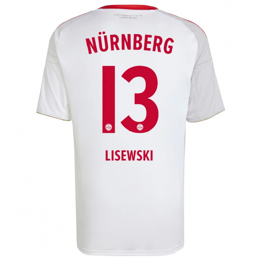 Danxen Mujer Camiseta Robin Lisewski #13 Blanco Rojo 2ª Equipación 2025/26 La Camisa México