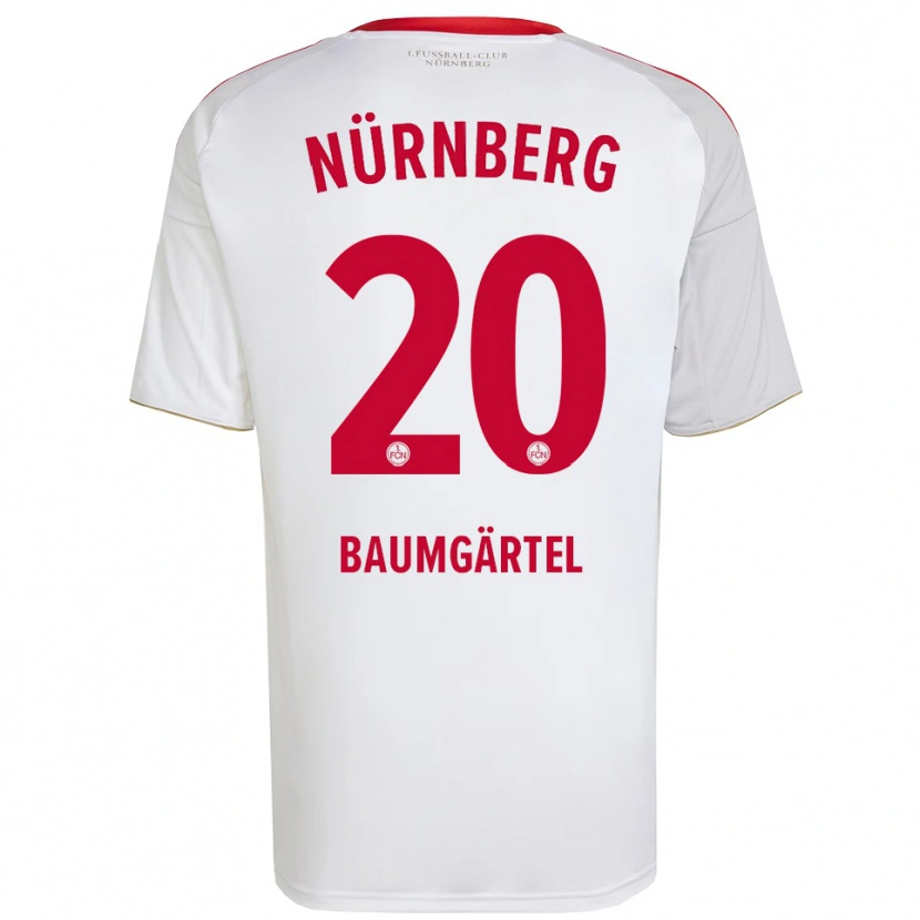 Danxen Mujer Camiseta Jacqueline Baumgärtel #20 Blanco Rojo 2ª Equipación 2025/26 La Camisa México