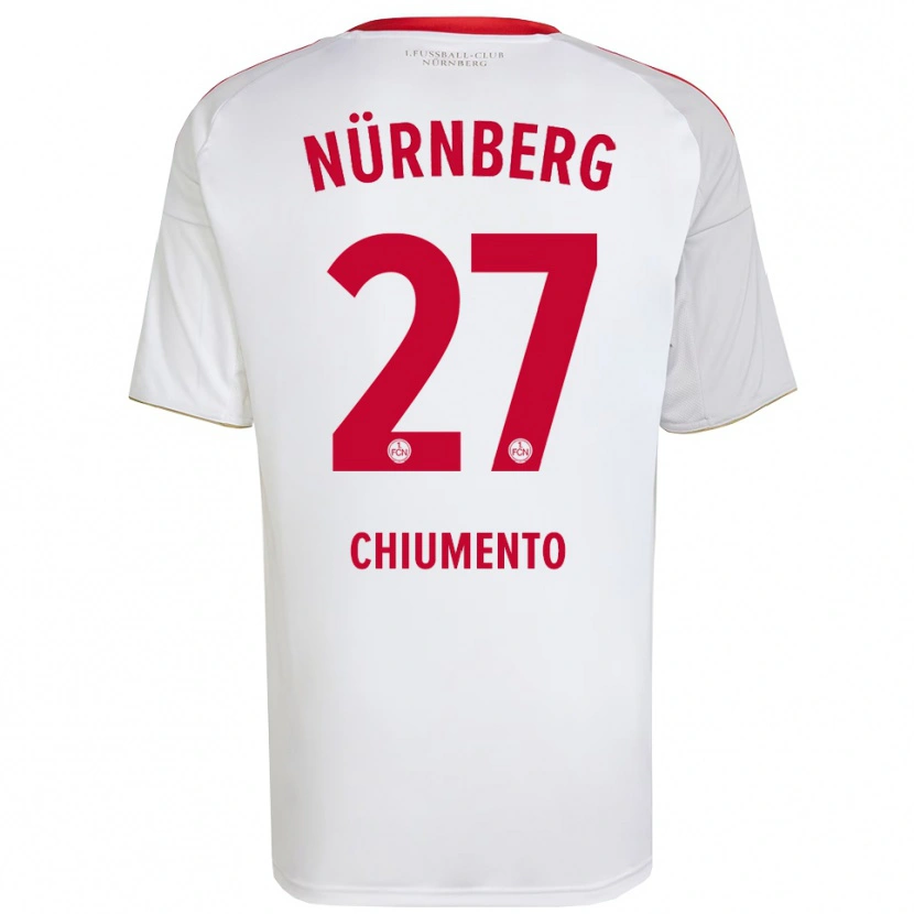 Danxen Mujer Camiseta Levin Chiumento #27 Blanco Rojo 2ª Equipación 2025/26 La Camisa México