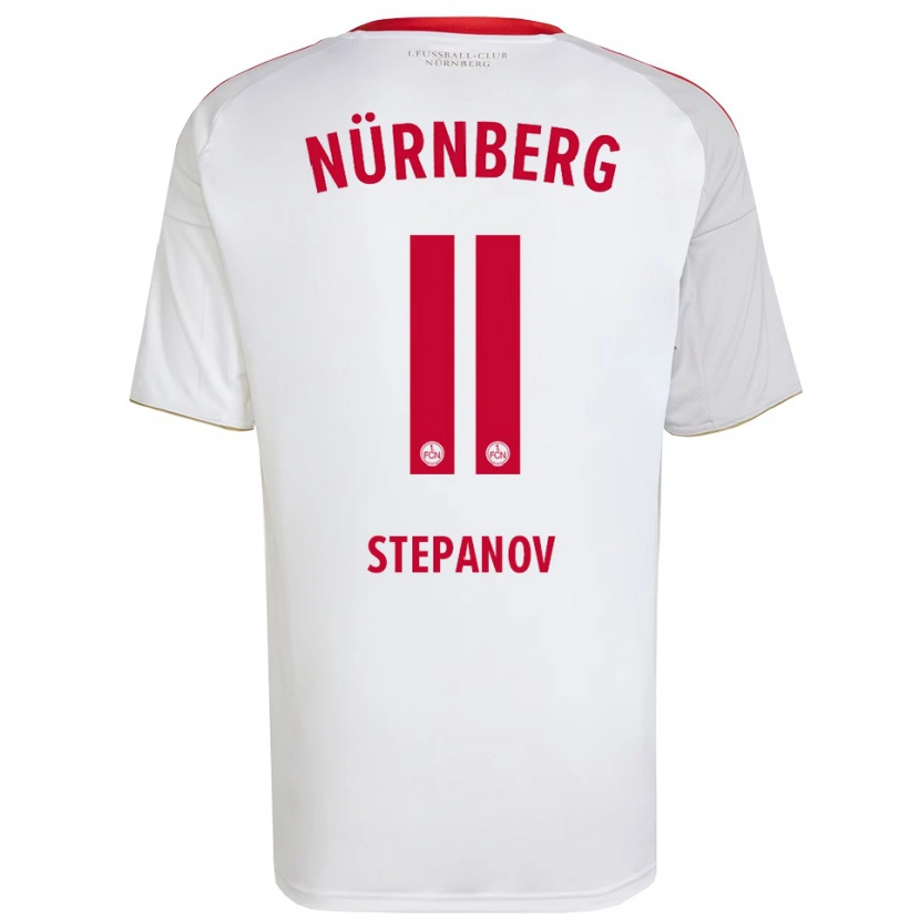 Danxen Mujer Camiseta Artem Stepanov #11 Blanco Rojo 2ª Equipación 2025/26 La Camisa México