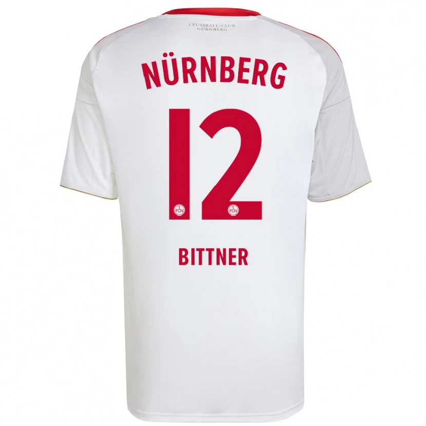 Danxen Mujer Camiseta Liam Bittner #12 Blanco Rojo 2ª Equipación 2025/26 La Camisa México