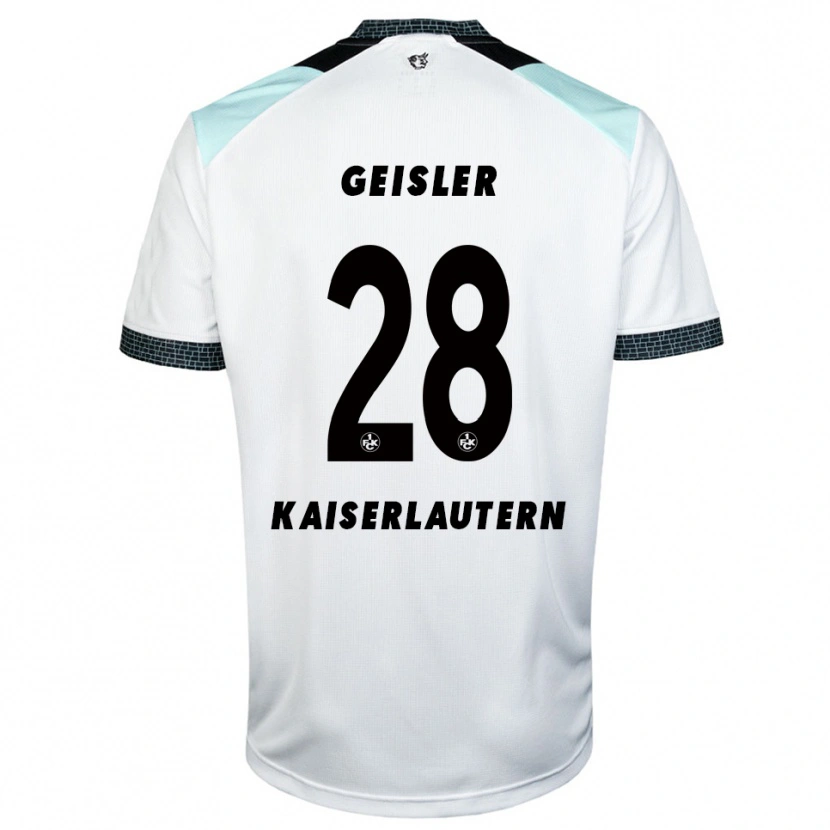 Danxen Mujer Camiseta Felix Geisler #28 Blanco Negro 2ª Equipación 2025/26 La Camisa México