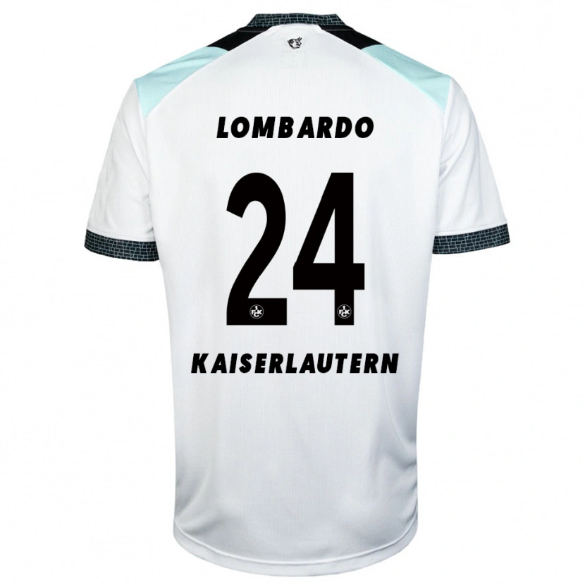 Danxen Mujer Camiseta Ben Lombardo #24 Blanco Negro 2ª Equipación 2025/26 La Camisa México