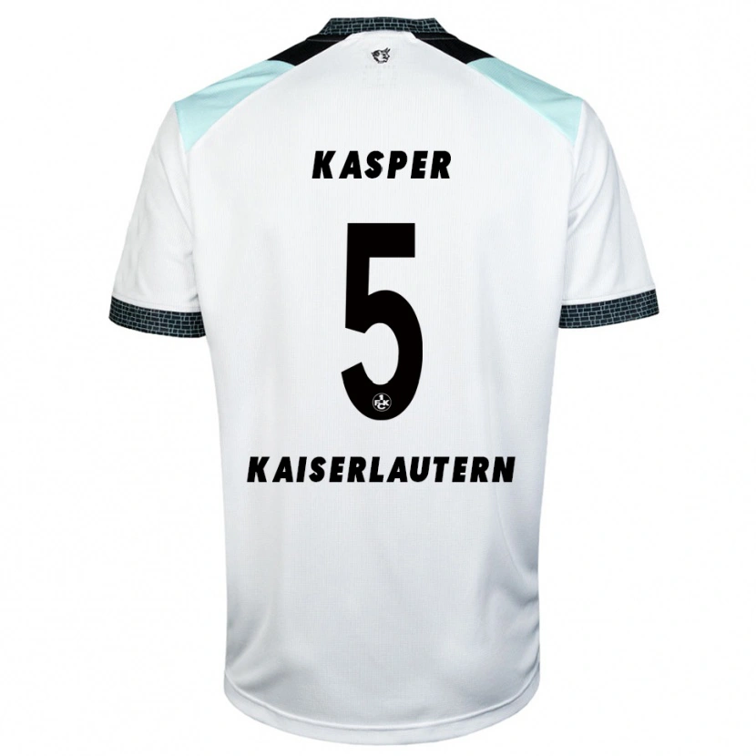 Danxen Mujer Camiseta Linus Kasper #5 Blanco Negro 2ª Equipación 2025/26 La Camisa México